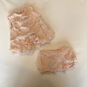 Blush Pink Dress with Diaper Cover